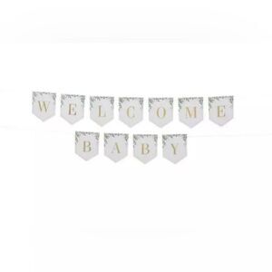 Welcome Baby Banner Baby Shower Excellent Preloved Condition